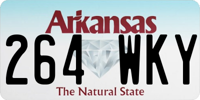 AR license plate 264WKY