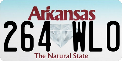 AR license plate 264WLO