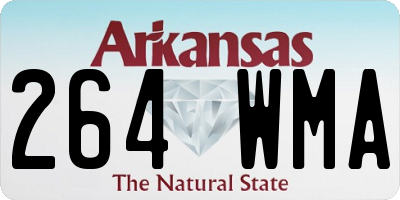 AR license plate 264WMA
