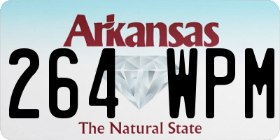 AR license plate 264WPM