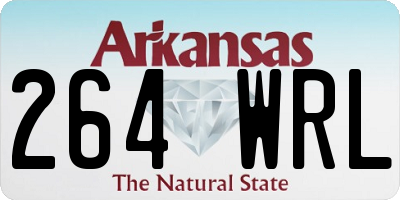 AR license plate 264WRL
