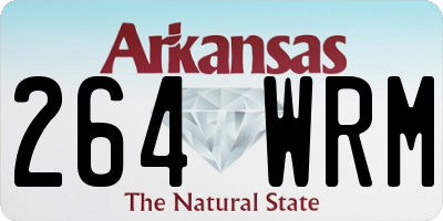 AR license plate 264WRM