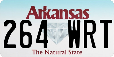 AR license plate 264WRT