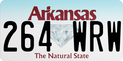 AR license plate 264WRW