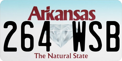 AR license plate 264WSB