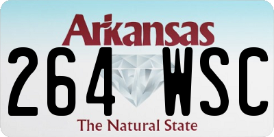 AR license plate 264WSC