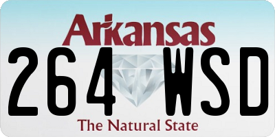 AR license plate 264WSD