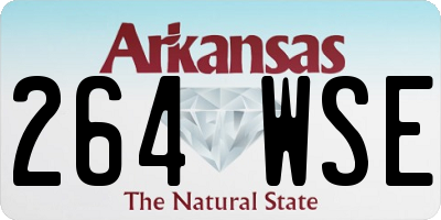 AR license plate 264WSE