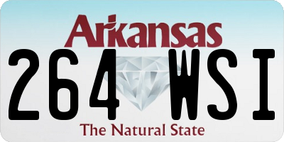 AR license plate 264WSI