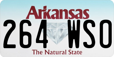 AR license plate 264WSO