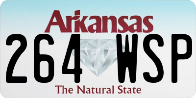 AR license plate 264WSP