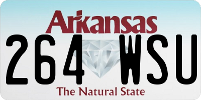 AR license plate 264WSU
