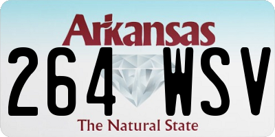 AR license plate 264WSV