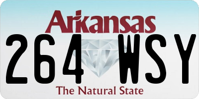 AR license plate 264WSY