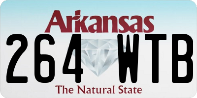 AR license plate 264WTB