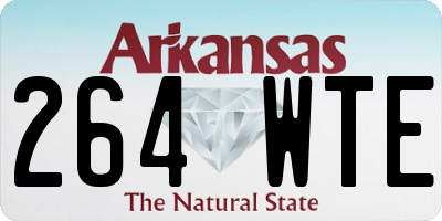 AR license plate 264WTE