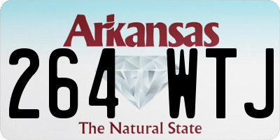 AR license plate 264WTJ