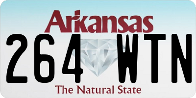 AR license plate 264WTN