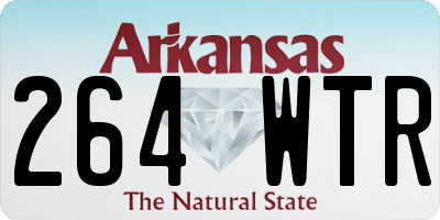 AR license plate 264WTR
