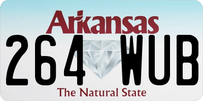 AR license plate 264WUB