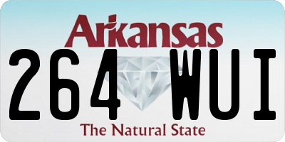 AR license plate 264WUI