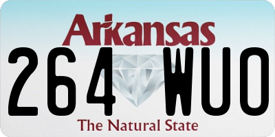 AR license plate 264WUO
