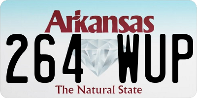 AR license plate 264WUP