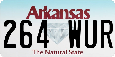 AR license plate 264WUR