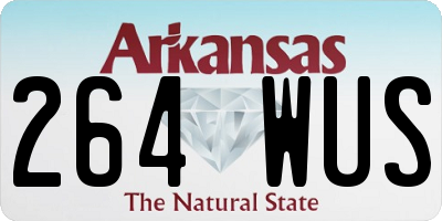 AR license plate 264WUS