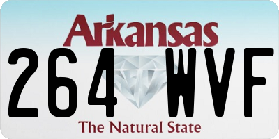 AR license plate 264WVF