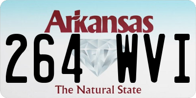 AR license plate 264WVI