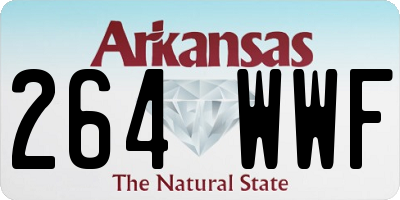 AR license plate 264WWF