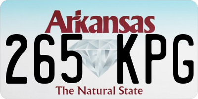 AR license plate 265KPG