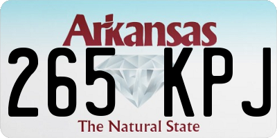 AR license plate 265KPJ