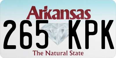 AR license plate 265KPK