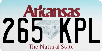 AR license plate 265KPL