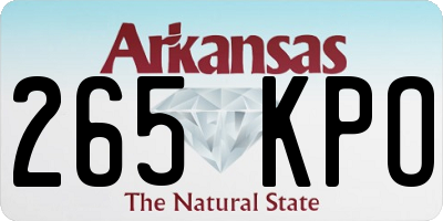 AR license plate 265KPO