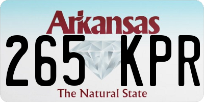 AR license plate 265KPR