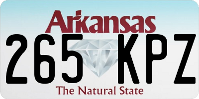 AR license plate 265KPZ