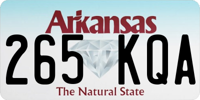 AR license plate 265KQA