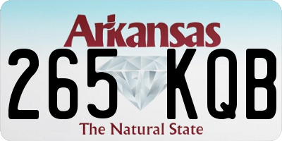 AR license plate 265KQB
