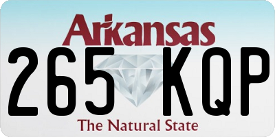 AR license plate 265KQP