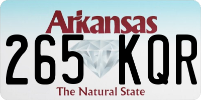 AR license plate 265KQR