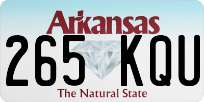 AR license plate 265KQU
