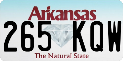 AR license plate 265KQW