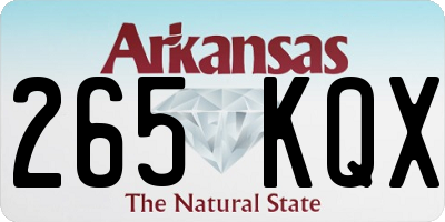 AR license plate 265KQX