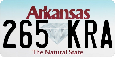 AR license plate 265KRA