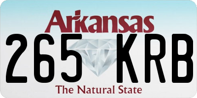 AR license plate 265KRB