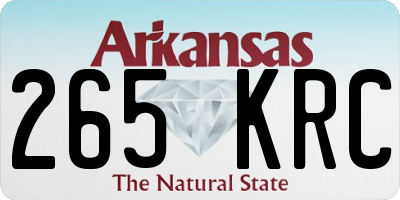 AR license plate 265KRC