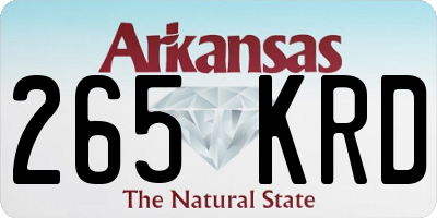AR license plate 265KRD